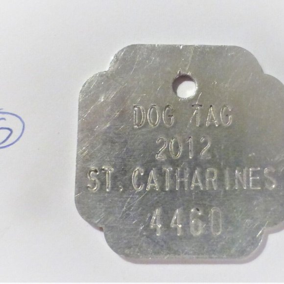 St. Catharines DOG TAG Vintage Dog Tag Pet Vintage Necklace - Picture 3 of 8